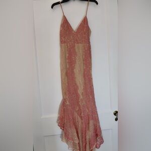 MAJORELLE Duchess Gown nude pink lace
